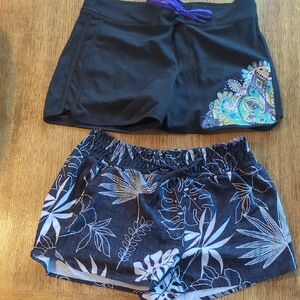 Carve Designs Black and White Patterned Swim Shorts